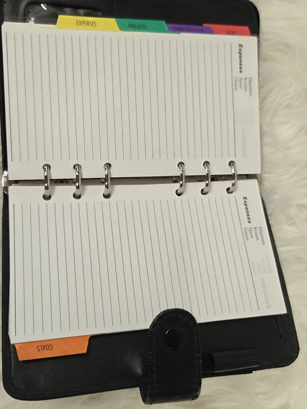 7x5 Faux Leather Binder Planner Book